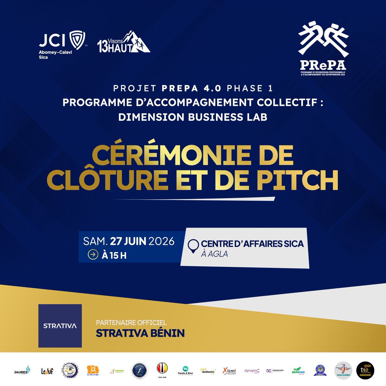 Cérémonie de clôture et de pitch