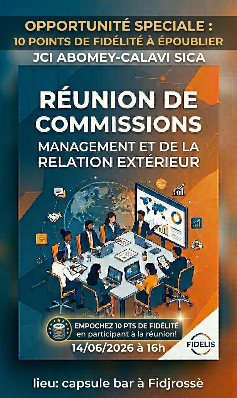 Réunion de commission management et relations extérieures